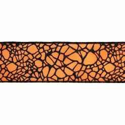2.5" x 6.6yd. Orange & Black Glitter Spiderweb Wired Taffeta Ribbon by Celebrate It®