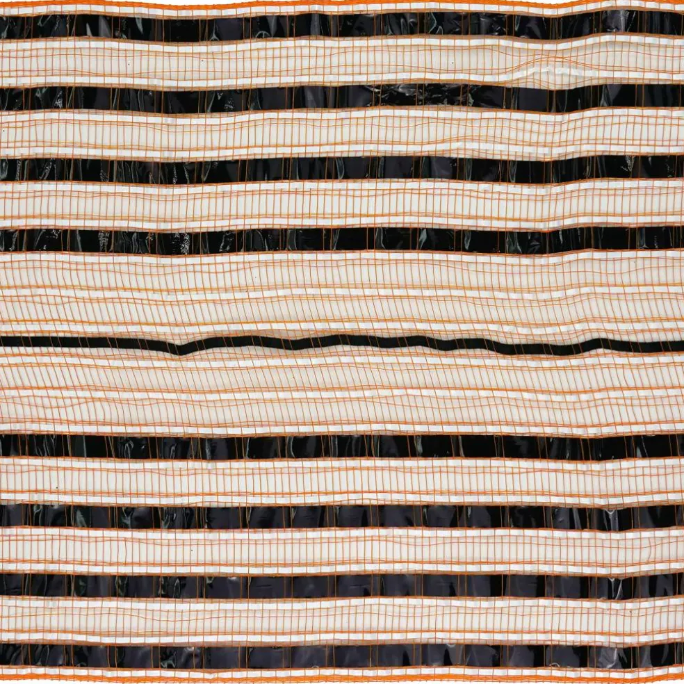 9.5" x 6yd. Orange & Black Stripes Easy Pull Mesh by Celebrate It®