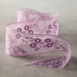 2" x 3yd. Purple Lace Ribbon by Celebrate Itâ„¢ Classic