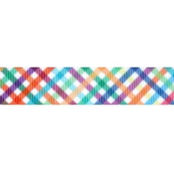 5/8'' x 7 yd. Rainbow Plaid Ribbon by Celebrate It®
