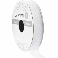 5/8" x 7yd. White Lace Ribbon by Celebrate Itâ„¢ Classic