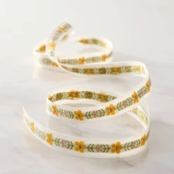 1/2" x 7yd. Yellow Jacquard Ribbon by Celebrate It® Classic