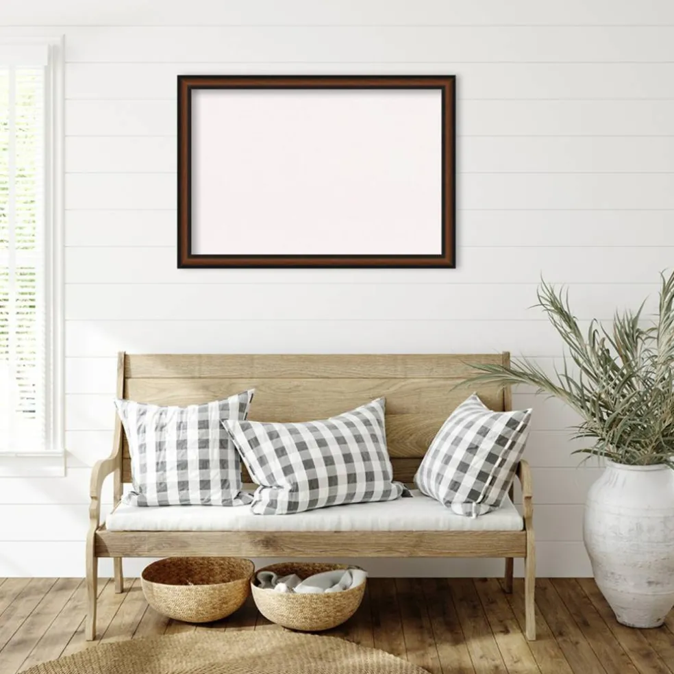 Yale Walnut Framed Corkboard, White Cork