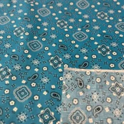 1 Yard Bandana Print Poly Cotton Fabric Sewing and Crafting 58