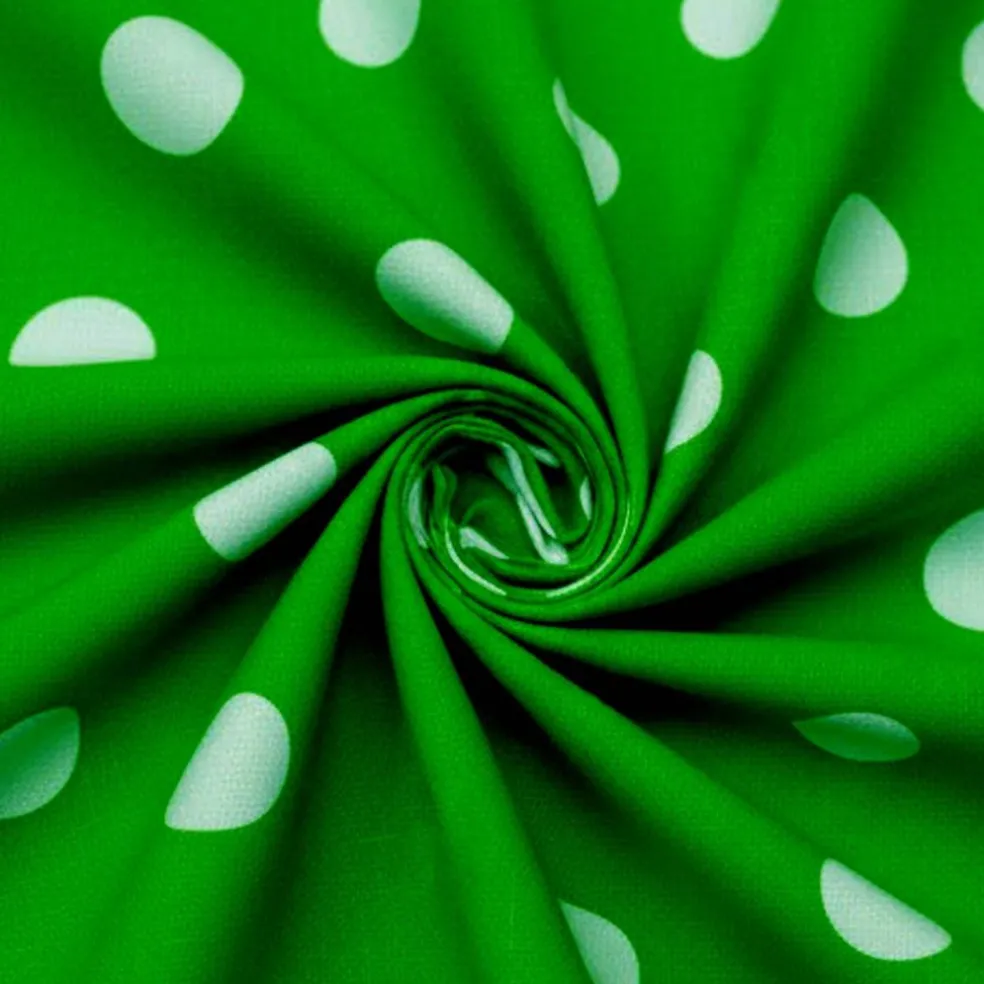1 Yard Big Polka Dot Printed Poly Cotton Fabric 59 Inches Wide