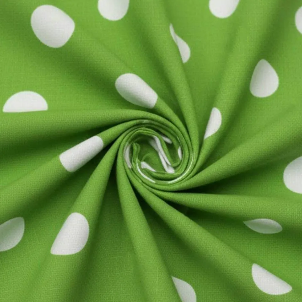 1 Yard Big Polka Dot Printed Poly Cotton Fabric 59 Inches Wide