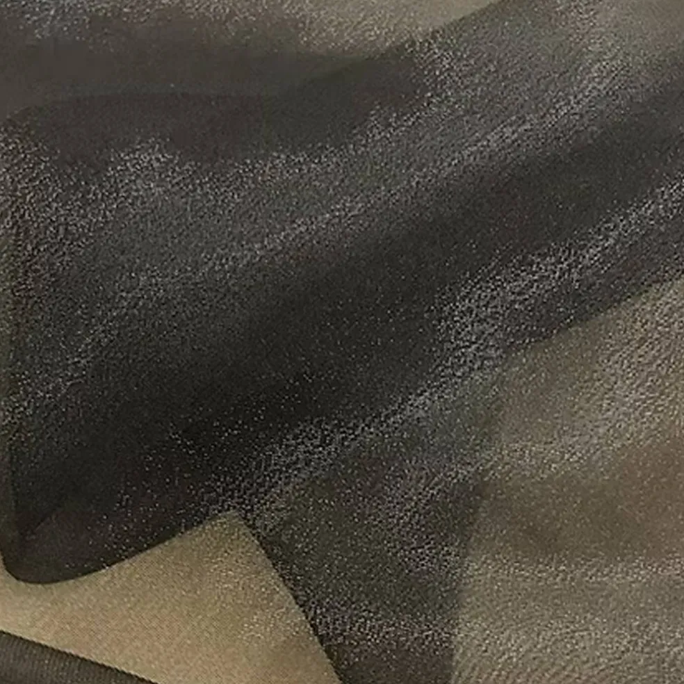 1 Yard Black Crystal Organza Fabric Sheer Shiny Lightweight Polyester 58/59 Inches Width