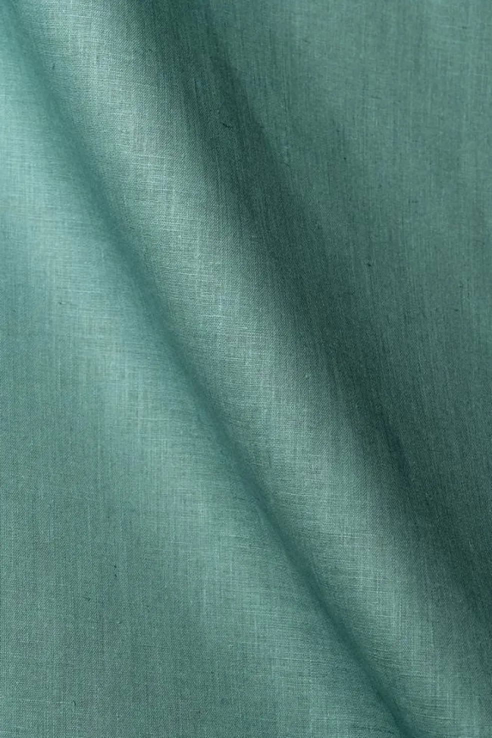 1 Yard Bluegreen Pure Linen Fabric Softened Midweight 5.5 oz 58"