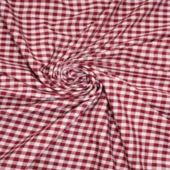 1 Yard Burgundy 1/8 Inch Gingham Poly Cotton Fabric 58/59 Inch Wide