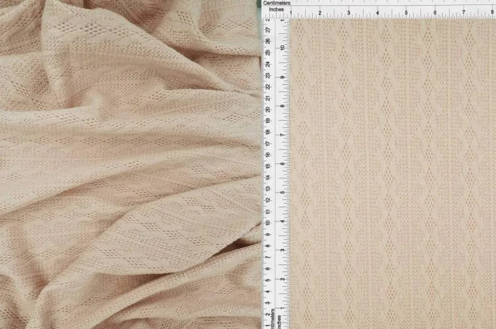 1 Yard Cable Knit Jacquard Sweater Fabric Heavyweight Stretch Knit 58/60" Wide