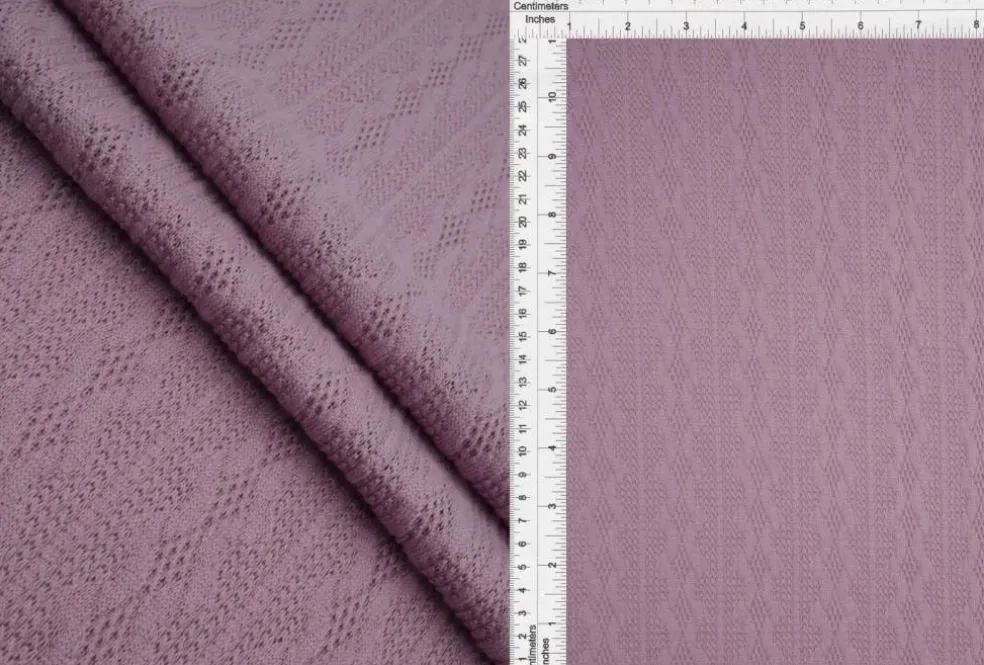 1 Yard Cable Knit Jacquard Sweater Fabric Heavyweight Stretch Knit 58/60" Wide