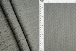 1 Yard Cable Knit Jacquard Sweater Fabric Heavyweight Stretch Knit 58/60