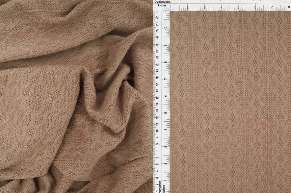 1 Yard Cable Knit Jacquard Sweater Fabric Heavyweight Stretch Knit 58/60" Wide