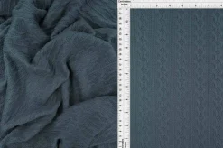 1 Yard Cable Knit Jacquard Sweater Fabric Heavyweight Stretch Knit 58/60