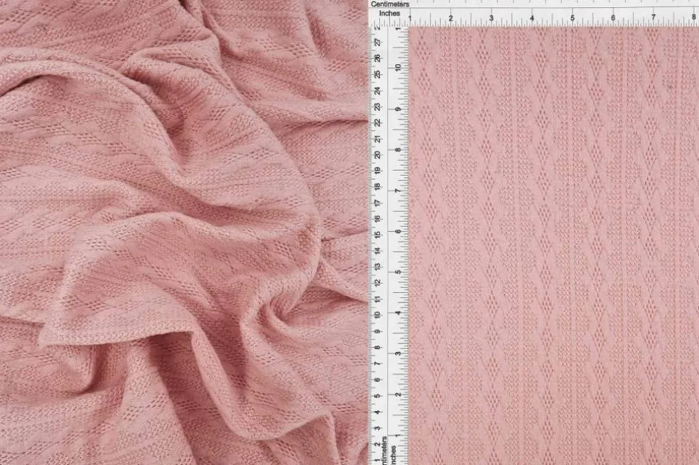 1 Yard Cable Knit Jacquard Sweater Fabric Heavyweight Stretch Knit 58/60" Wide