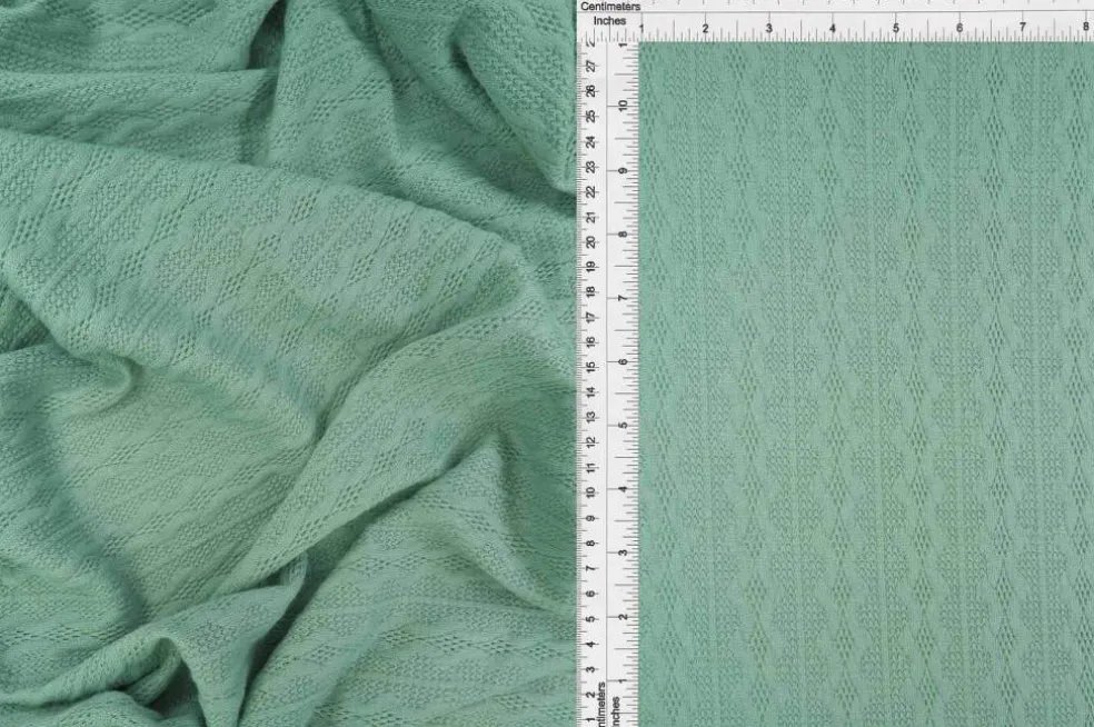 1 Yard Cable Knit Jacquard Sweater Fabric Heavyweight Stretch Knit 58/60" Wide
