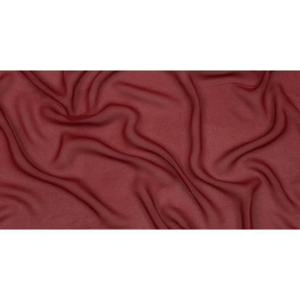 1 Yard Clay Red Viscose Georgette Fabric Lightweight Sheer 54 inch Width