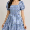 1 Yard Coppen Blue 1/4″ Gingham Checkered Fabric 58/59 Inch Wide