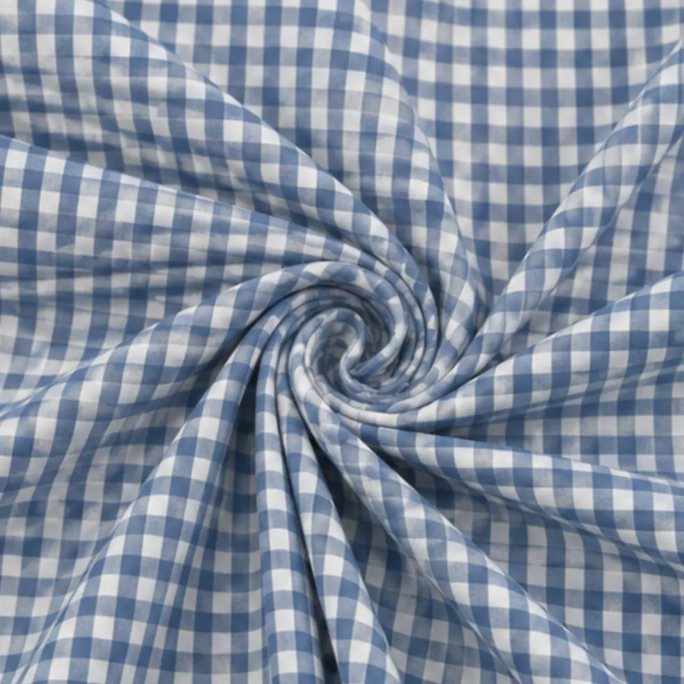 1 Yard Coppen Blue 1/4″ Gingham Checkered Fabric 58/59 Inch Wide