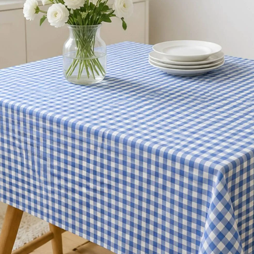 1 Yard Coppen Blue 1/4″ Gingham Checkered Fabric 58/59 Inch Wide