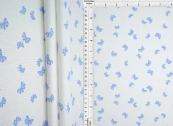 1 Yard Cotton Feel 2x2 Rib Knit Fabric Bow Print 58/59" Wide Poly
