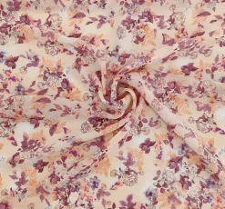 1 Yard Crinkle Print Chiffon Sheer Apparel Fabric 53" Wide