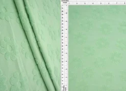 1 Yard Daisy Floral Jacquard Knit Fabric for Apparel 58/60