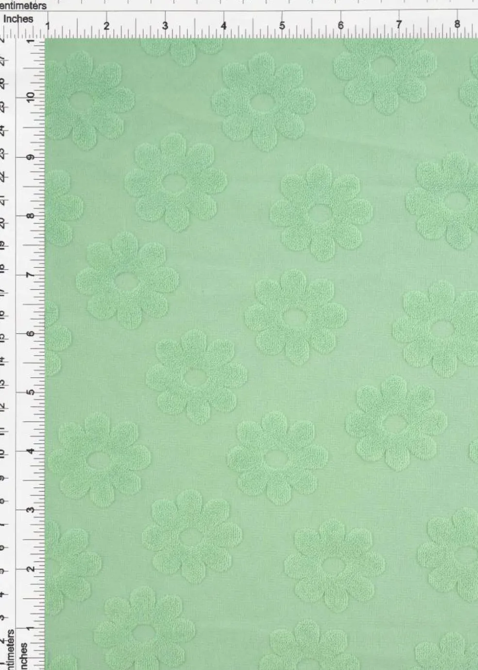 1 Yard Daisy Floral Jacquard Knit Fabric for Apparel 58/60" Wide