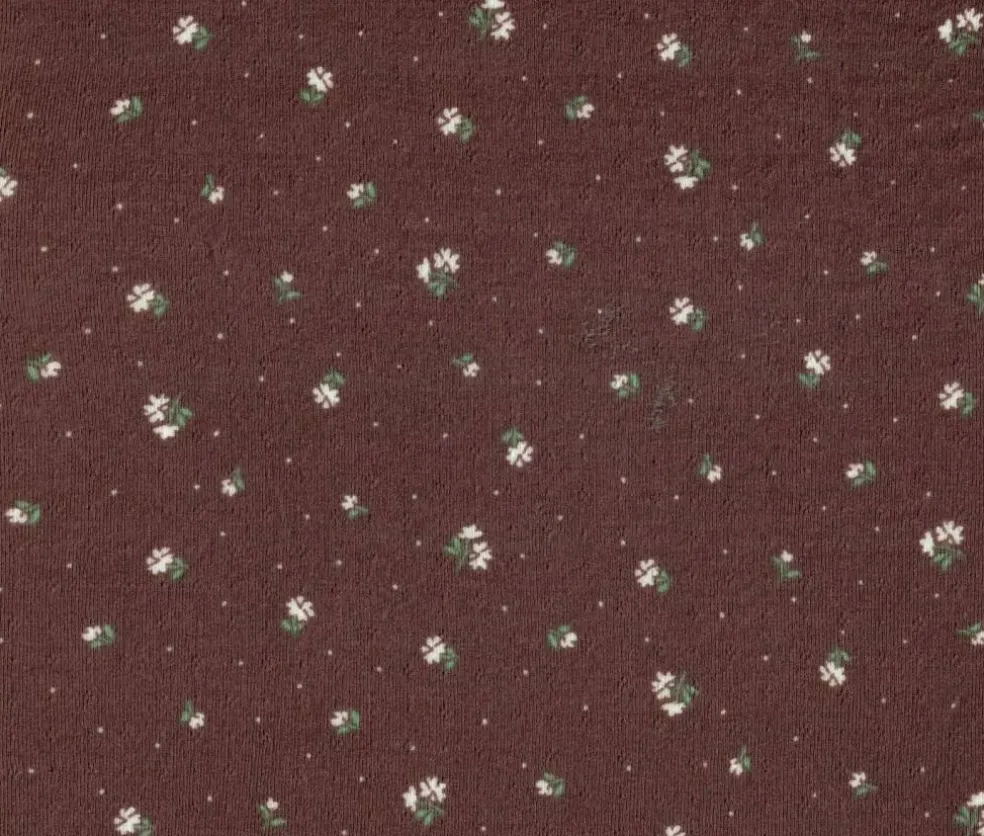 1 Yard Ditsy Pointelle Print Knit Fabric Cotton Stretch 61/63 Inches Wide