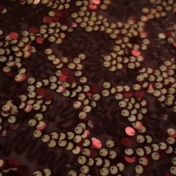 1 Yard Fame Stretch Mesh Embroidered Sequin 2 Way Stretch Dancewear Fabric 50 Inch Width