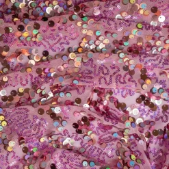 1 Yard Fame Stretch Mesh Embroidered Sequin 2 Way Stretch Dancewear Fabric 50 Inch Width