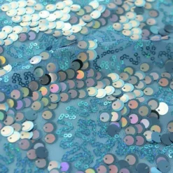 1 Yard Fame Stretch Mesh Embroidered Sequin 2 Way Stretch Dancewear Fabric 50 Inch Width