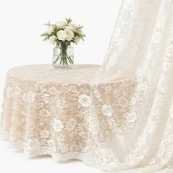 1 Yard Floral Off White Lace Fabric for Apparel 56/57 Inch Width
