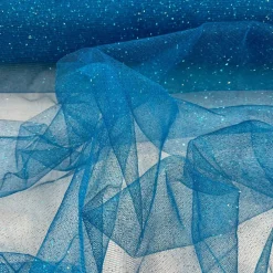 1 Yard Glitter Mesh Fabric 100% Polyester Sheer Sparkle 60