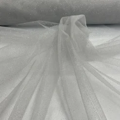 1 Yard Glitter Mesh Fabric 100% Polyester Sheer Sparkle 60