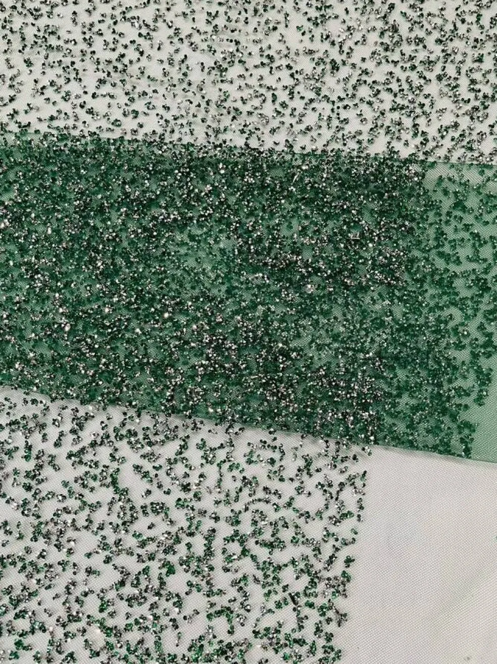 1 Yard Glitter Rhinestone Mesh Fabric Sparkly Sheer Material for Costumes, Gowns & Decor