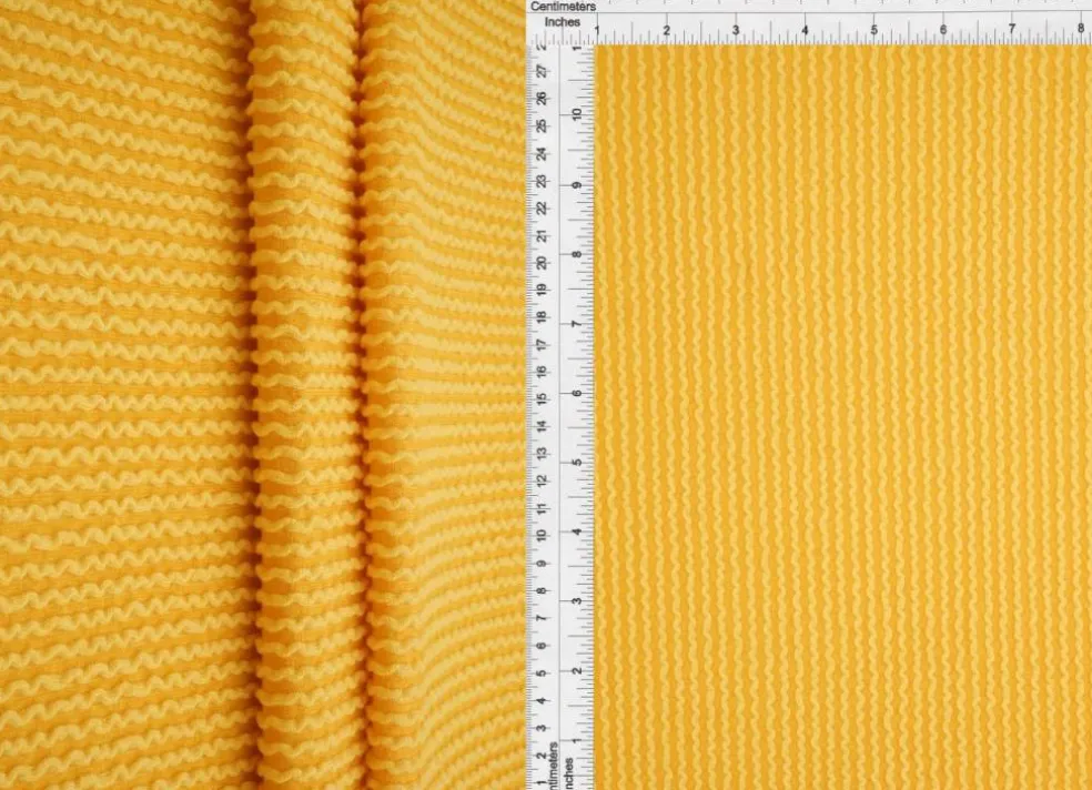 1 Yard Jacquard Double Knit Rib Stretch Fabric 230 GSM 52" Wide