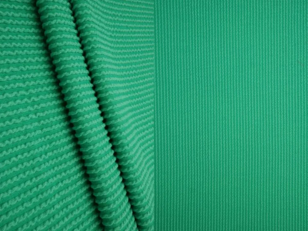 1 Yard Jacquard Double Knit Rib Stretch Fabric 230 GSM 52" Wide