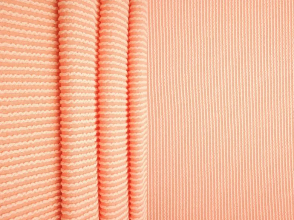 1 Yard Jacquard Double Knit Rib Stretch Fabric 230 GSM 52" Wide