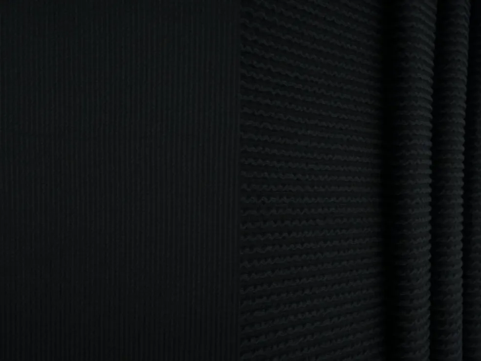 1 Yard Jacquard Double Knit Rib Stretch Fabric 230 GSM 52" Wide
