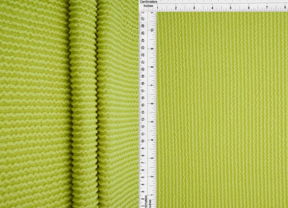 1 Yard Jacquard Double Knit Rib Stretch Fabric 230 GSM 52" Wide