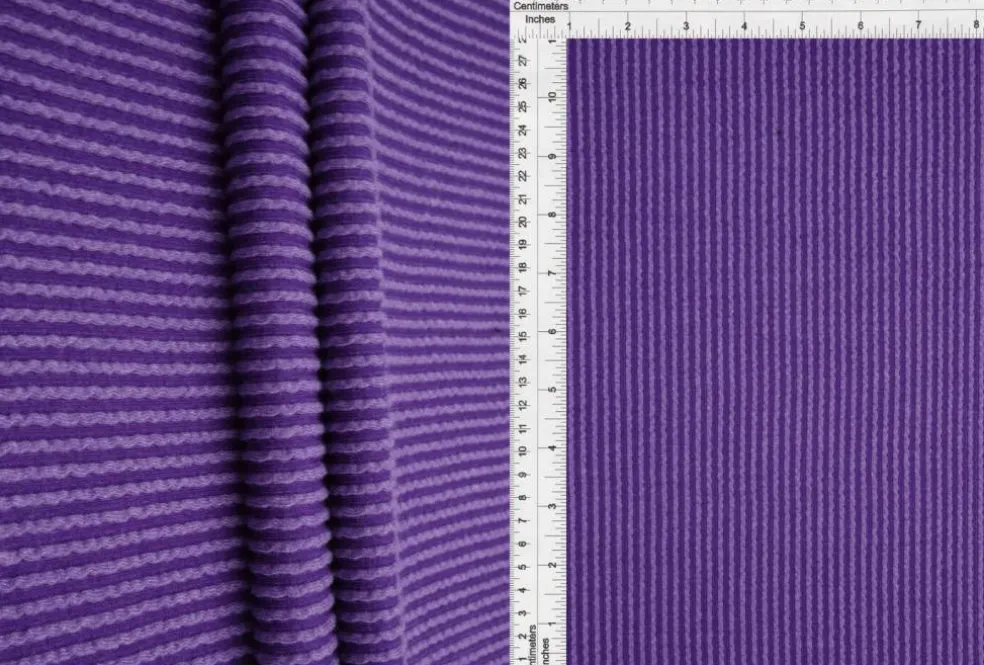 1 Yard Jacquard Double Knit Rib Stretch Fabric 230 GSM 52" Wide