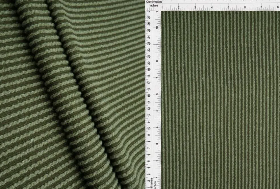 1 Yard Jacquard Double Knit Rib Stretch Fabric 230 GSM 52" Wide