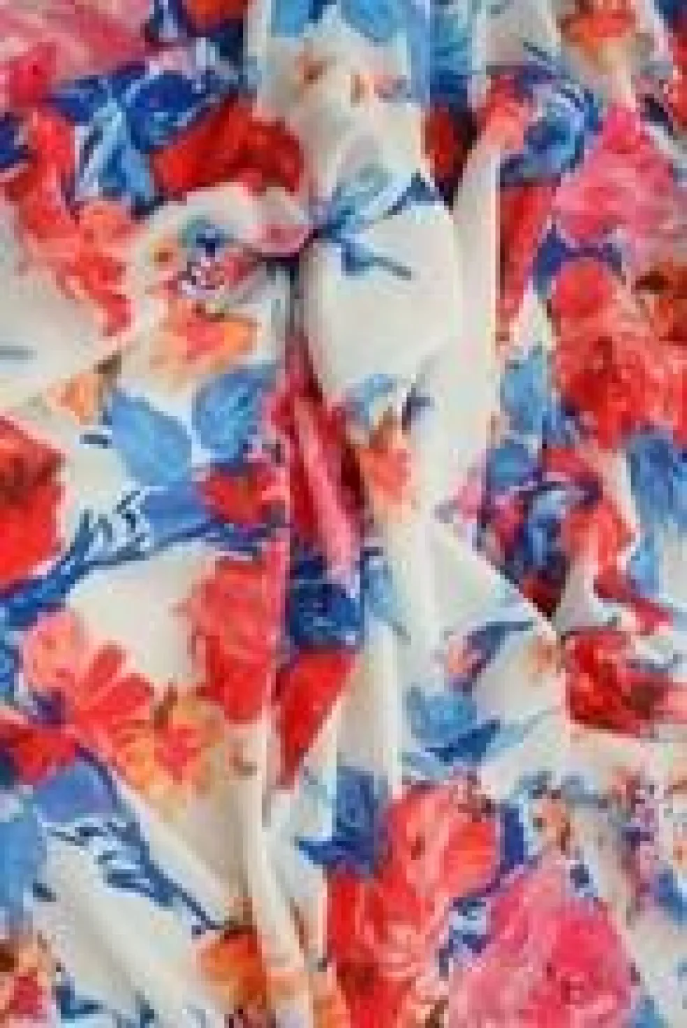 1 Yard Lightweight Digital Floral Mesh Fabric Stretch Sheer 90% Polyester 10% Spandex, 54” Wide for Apparel & Crafts