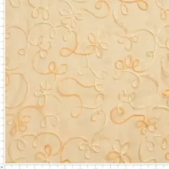 1 Yard Lightweight Polyester Performance Sheer Fabric Fade Resistant Champagne