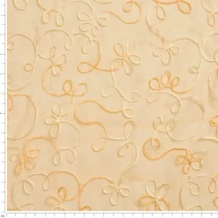1 Yard Lightweight Polyester Performance Sheer Fabric Fade Resistant Champagne