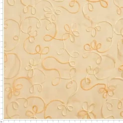 1 Yard Lightweight Polyester Performance Sheer Fabric Fade Resistant Champagne