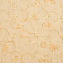 1 Yard Lightweight Polyester Performance Sheer Fabric Fade Resistant Champagne