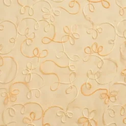 1 Yard Lightweight Polyester Performance Sheer Fabric Fade Resistant Champagne