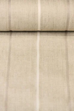 1 Yard Linen Novelty Herringbone Yarn Dyed Stripe Fabric 2 Tone Sage/Ivory Color 54" Width